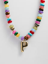 BaubleBar P - 
    Beaded letter necklace


  
