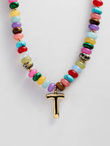 BaubleBar T - 
    Beaded letter necklace


  
