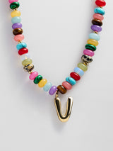 BaubleBar V - 
    Beaded letter necklace


  
