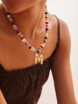 BaubleBar Semi-Precious Bubble Initial Necklace - Multi - 
    Beaded letter necklace


  
