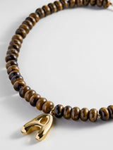 BaubleBar Semi-Precious Bubble Initial Necklace - Tiger's Eye - 
    Beaded letter necklace


  
