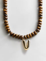 BaubleBar V - 
    Beaded letter necklace


  
