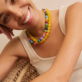Joyce Semi-Precious Beaded Necklace - Multi Bead