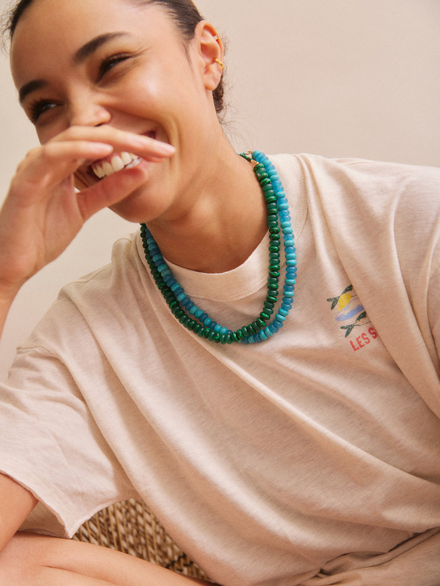 Joyce Semi-Precious Beaded Necklace - Turquoise