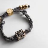 Block Party Varsity Number Custom Bracelet  - Onyx Single Digit