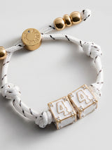 BaubleBar Block Party Varsity Number Custom Bracelet  - White Double Digit - 
    Custom number bracelet 
  
