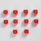 Block Party Varsity Number Custom Bracelet  - Cherry Red Double Digit