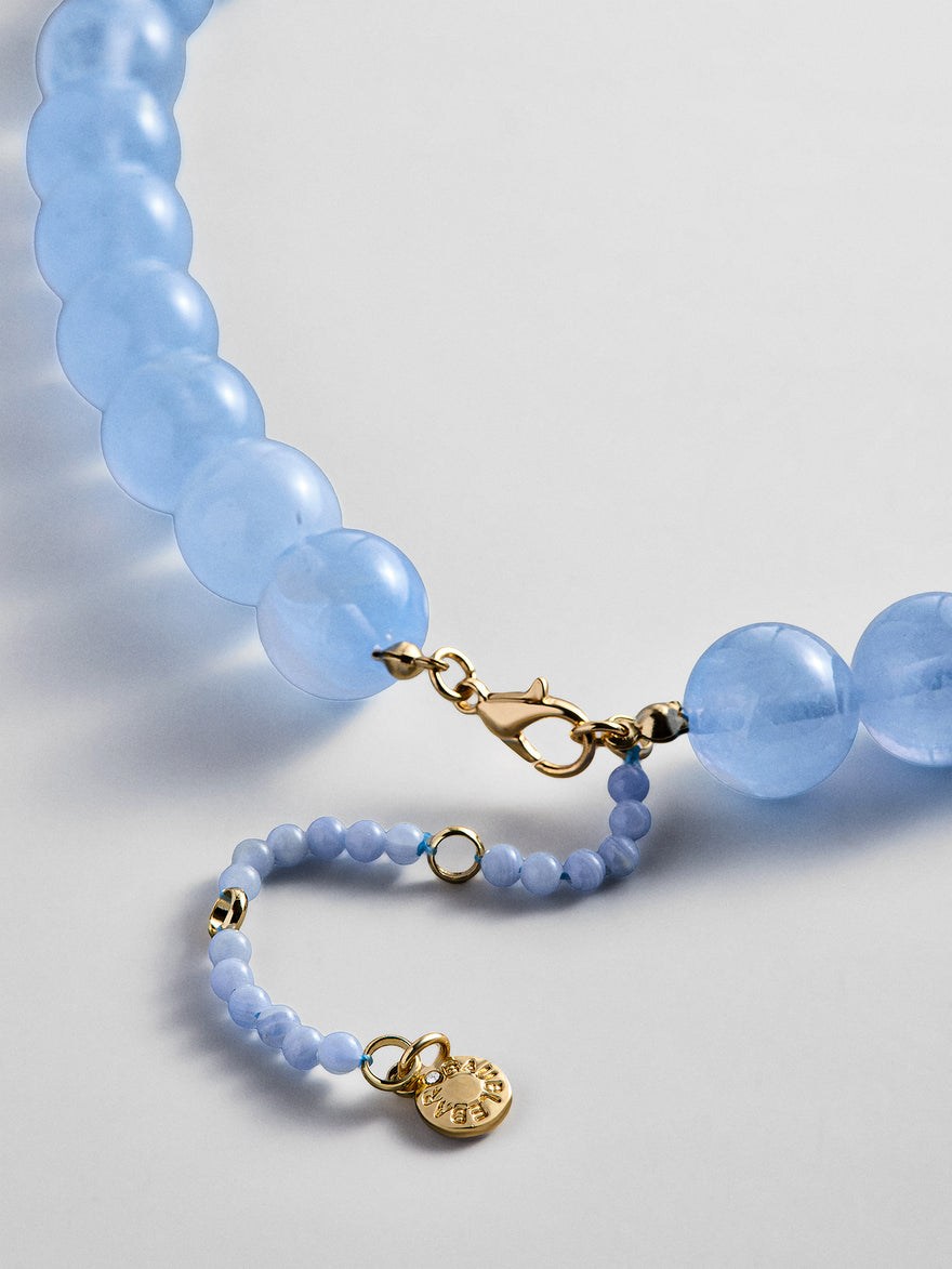 Mini Jane Beaded Necklace - Soft Blue