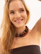 Mini Jane Beaded Necklace - Tiger's Eye