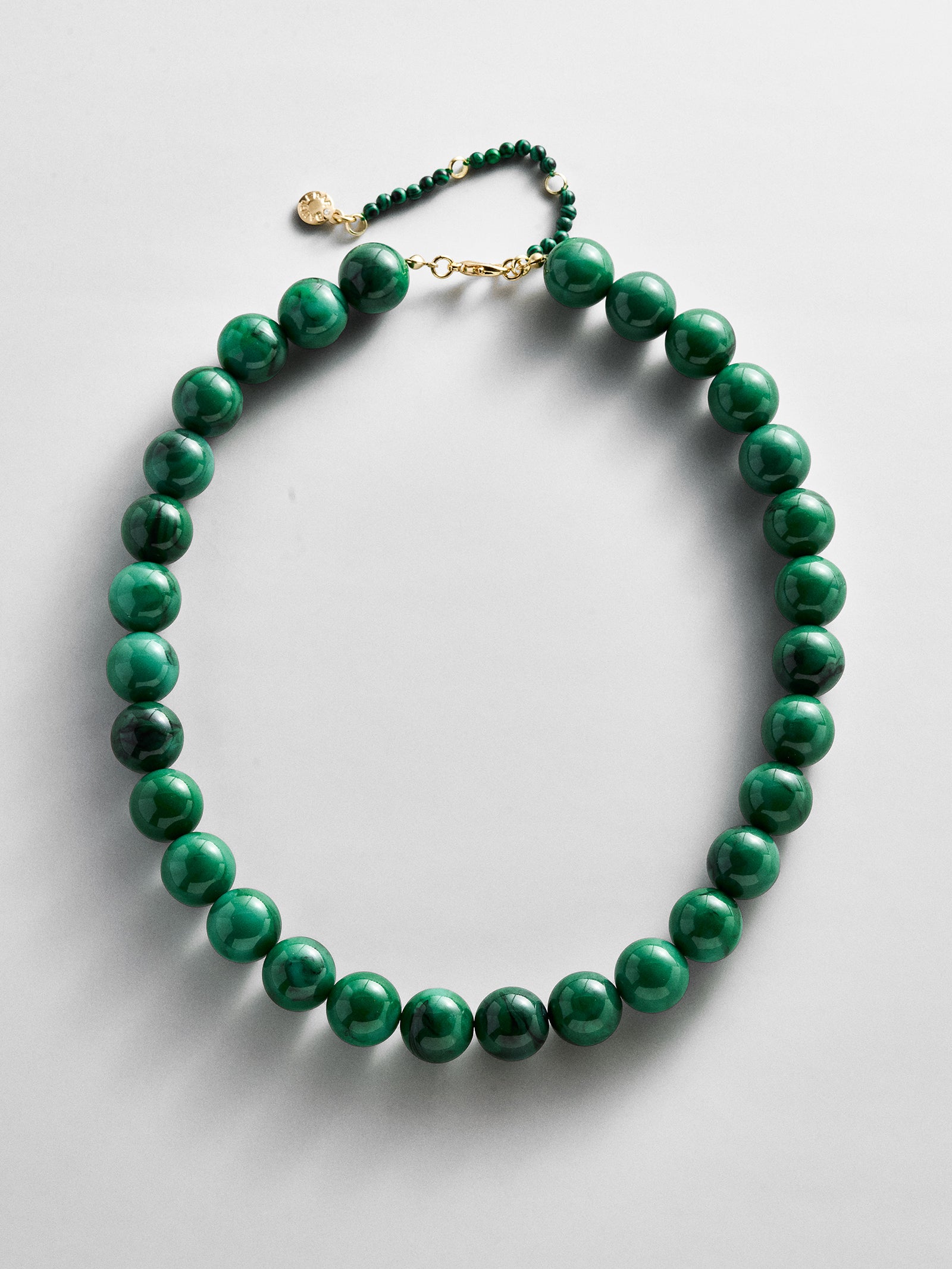 Mini Jane Beaded Necklace - Malachite