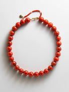 Mini Jane Beaded Necklace - Red Jasper