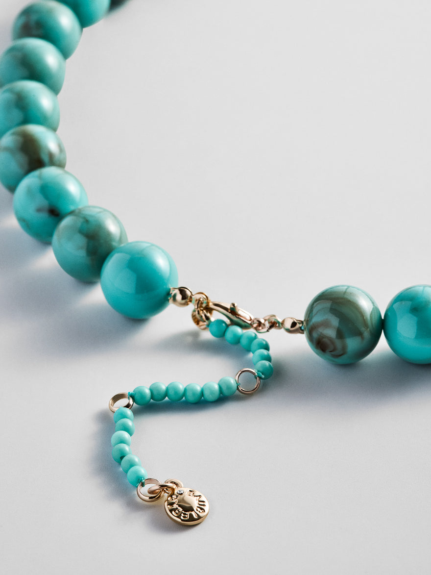 Mini Jane Beaded Necklace - Turquoise