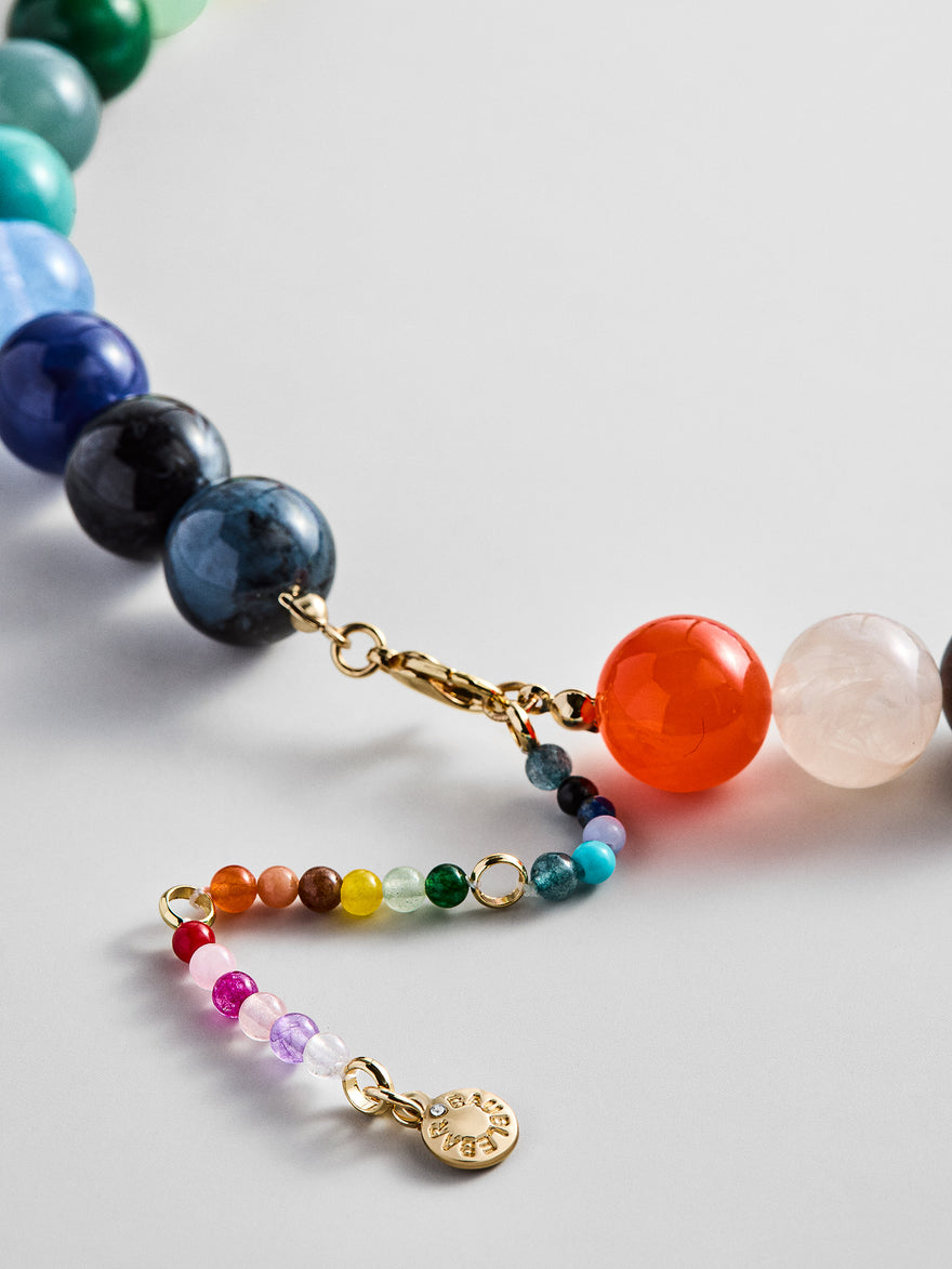 Mini Jane Beaded Necklace - Rainbow