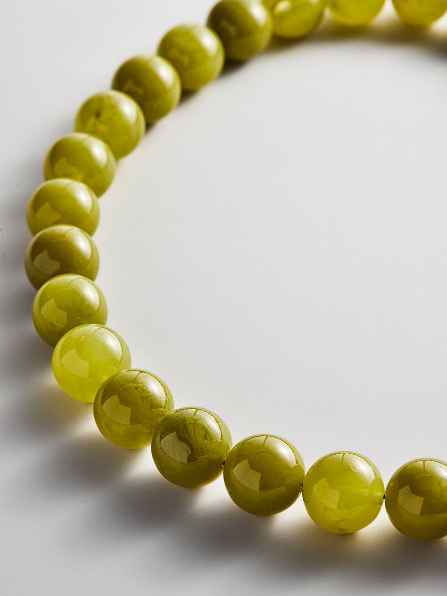 Mini Jane Beaded Necklace - Olive