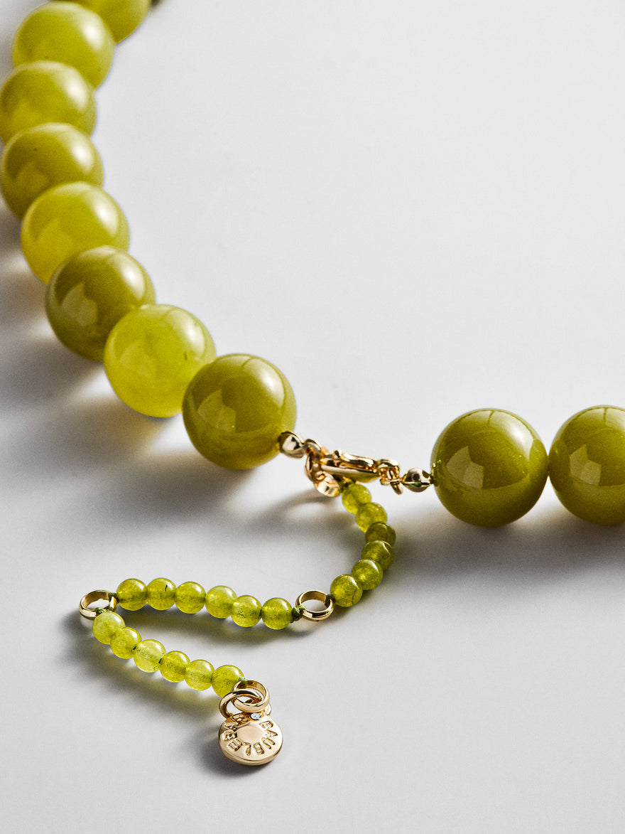 Mini Jane Beaded Necklace - Olive