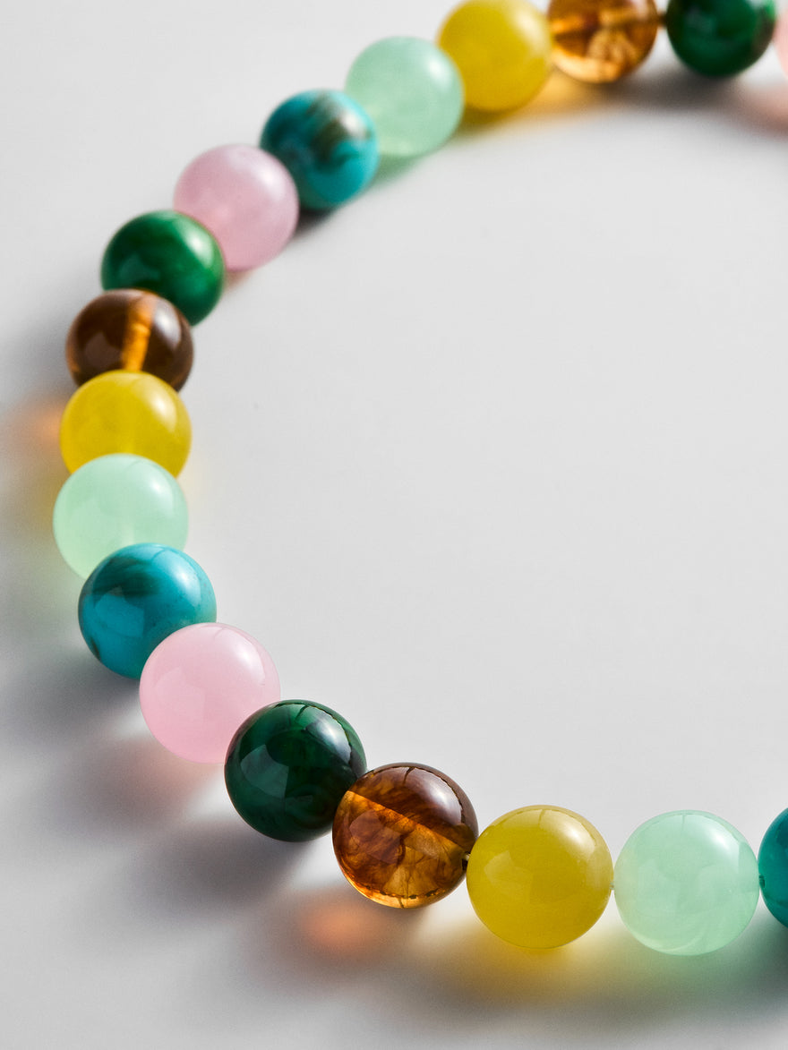 Mini Jane Beaded Necklace - Natural Multi