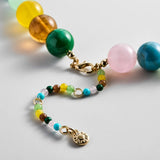 Mini Jane Beaded Necklace - Natural Multi Bead