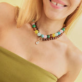 Mini Jane Beaded Necklace - Natural Multi Bead