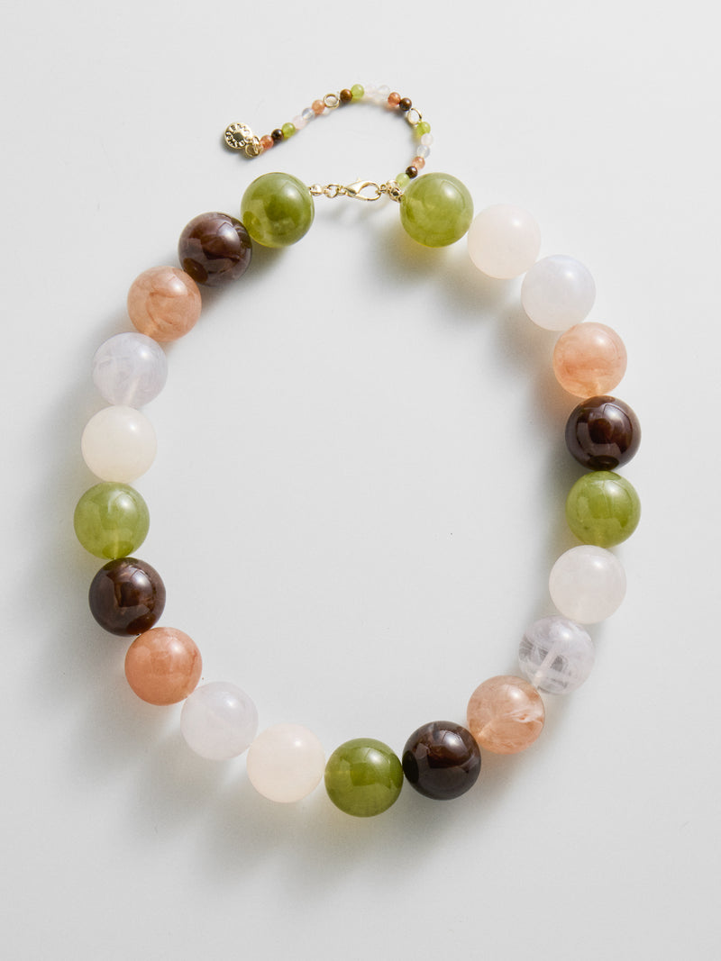 Jane Beaded Necklace - Earth Tones