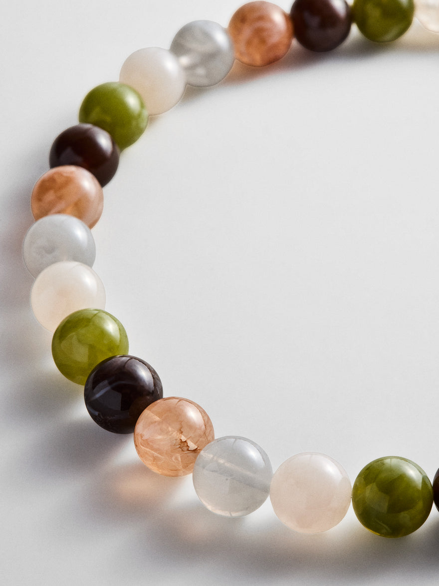 Mini Jane Beaded Necklace - Earth Tones