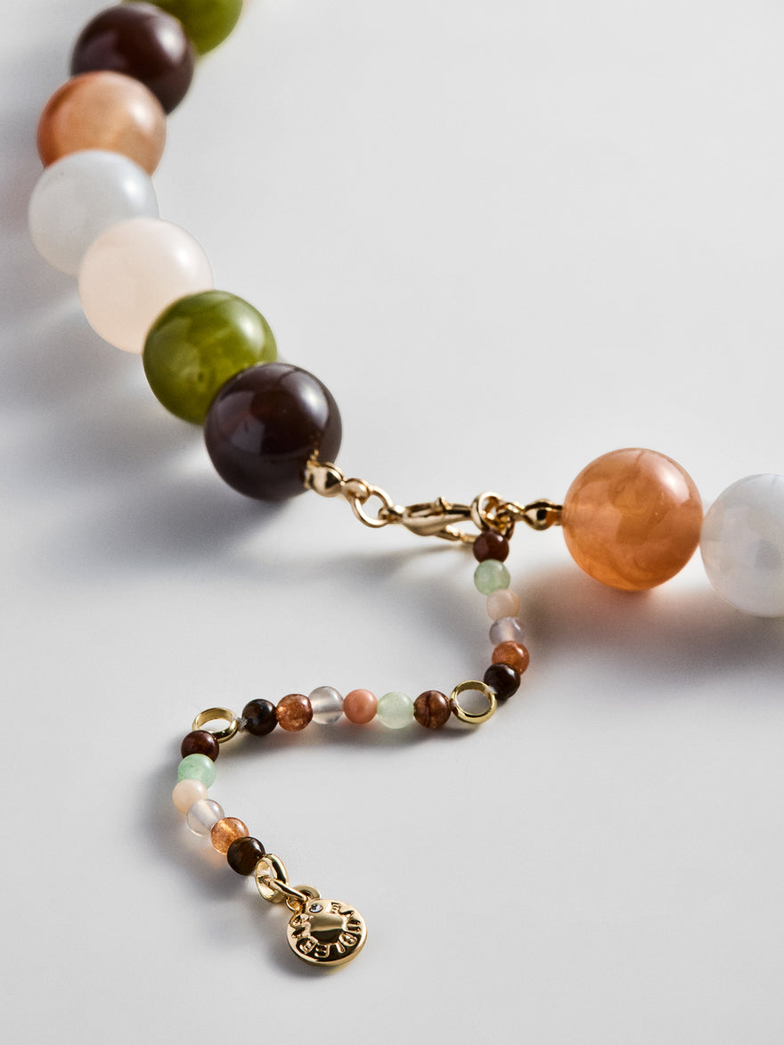 Mini Jane Beaded Necklace - Earth Tones