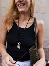 BaubleBar Tallulah Pendant Necklace - Silver - 
    Statement cord necklace
  
