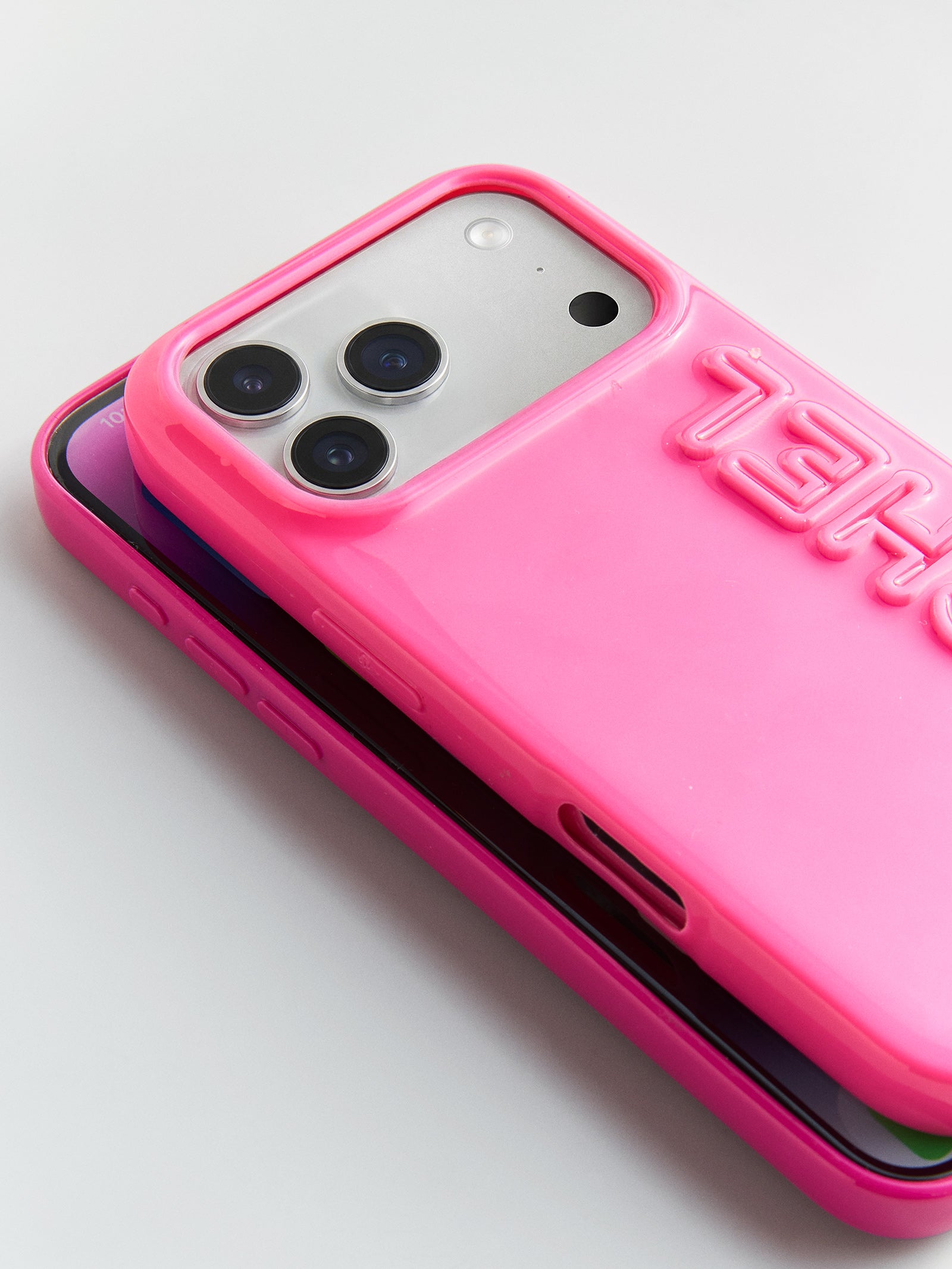 Fine Line Custom iPhone Case - Fuchsia/Fuchsia – Custom Phone Case