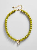 BaubleBar Janette Beaded Ring Necklace - Olive - 
    Resin charm necklace
  
