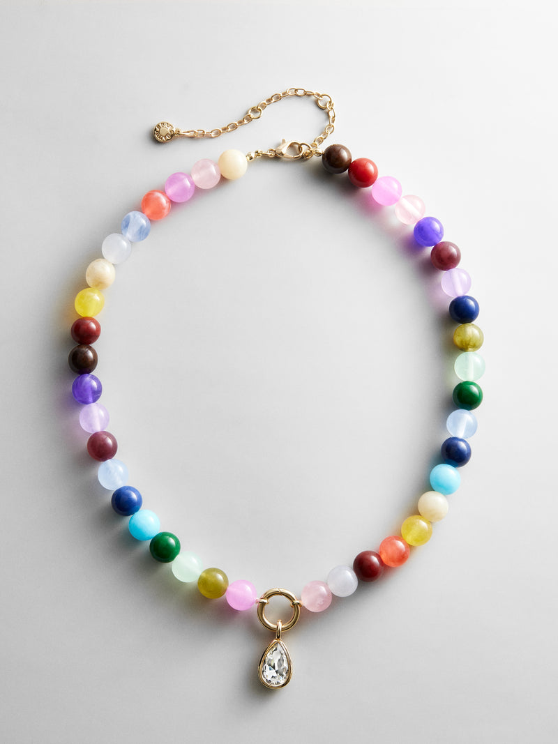 Janette Beaded Ring Necklace - Multi