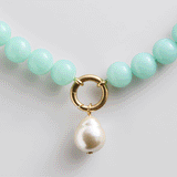 Janette Beaded Ring Necklace - Citrine