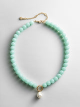 BaubleBar Janette Beaded Ring Necklace - Aqua - 
    Resin charm necklace
  
