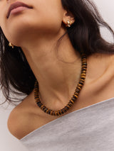 BaubleBar Joyce Semi-Precious Beaded Necklace - Tiger's Eye - 
    Beaded necklace for stacking 
  
