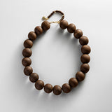 Jane Beaded Necklace - Wood
