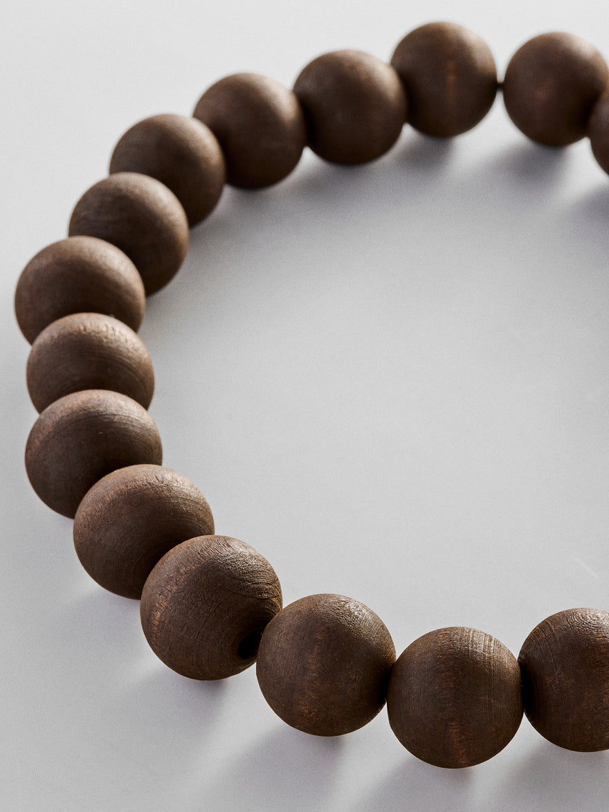 Jane Beaded Necklace - Wood