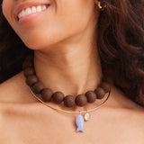 Jane Beaded Necklace - Wood