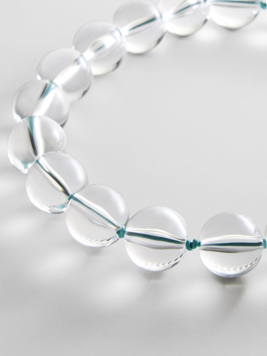 Jane Beaded Necklace - Clear/Turquoise