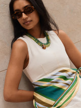 BaubleBar Jamie Semi-Precious Beaded Necklace - Green Jade/Tiger's Eye - 
    Statement pendant necklace
  
