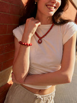BaubleBar Jane Beaded Bracelet - Cherry Red - 
    Ends Friday: Enjoy 20% Off 
  
