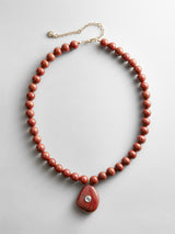 BaubleBar Jamie Semi-Precious Beaded Necklace - Red Jasper/Red Jasper - 
    Statement pendant necklace
  
