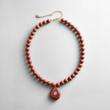 Jamie Semi-Precious Beaded Necklace - Red Jasper/Red Jasper