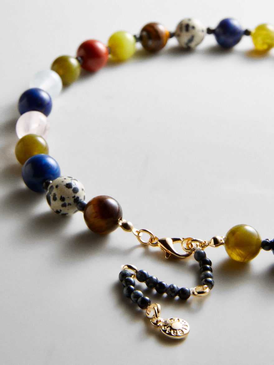 Jocelyn Beaded Necklace - Multi/Dalmatian Bead