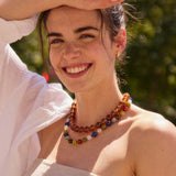 Jocelyn Beaded Necklace - Multi/Dalmatian Bead