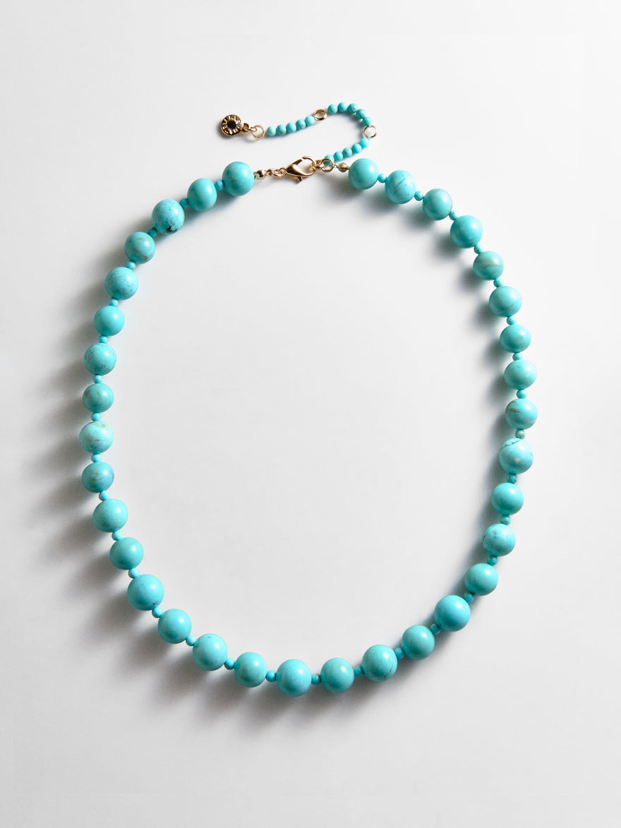 Jocelyn Beaded Necklace - Turquoise Bead