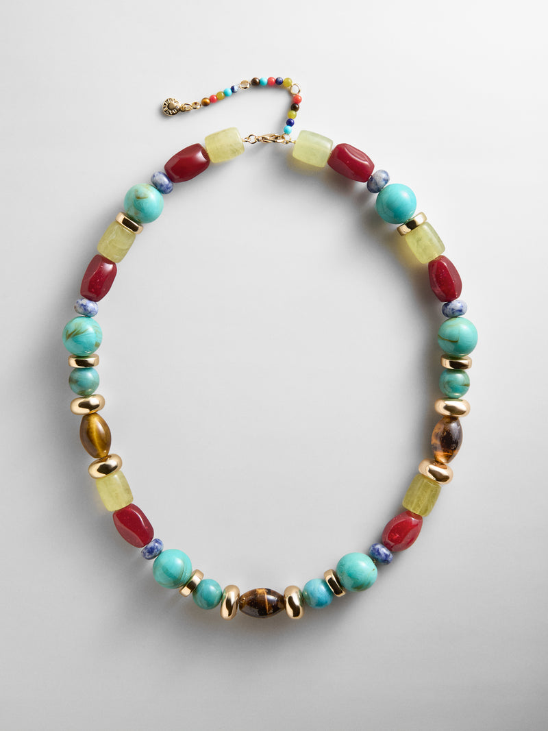 Justine Semi-Precious Beaded Necklace - Multi