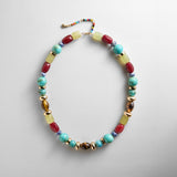 Justine Semi-Precious Beaded Necklace - Multi Bead