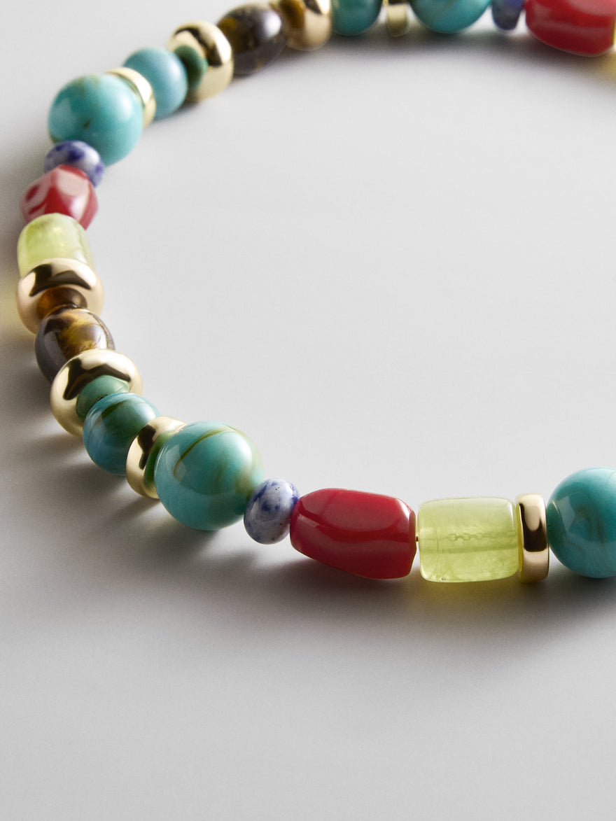 Justine Semi-Precious Beaded Necklace - Multi
