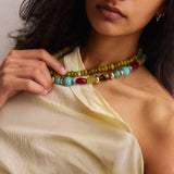 Justine Semi-Precious Beaded Necklace - Multi Bead