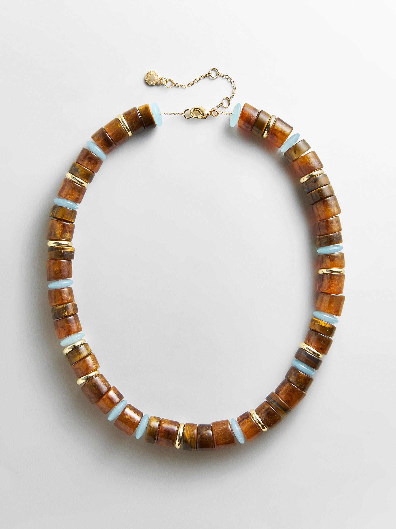 Jennifer Rondelle Beaded Necklace - Tiger's Eye Bead