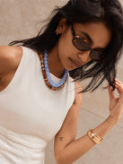 Jennifer Rondelle Beaded Necklace - Tiger's Eye Bead