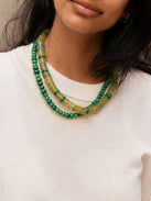 Jennifer Rondelle Beaded Necklace - Light Jade Bead
